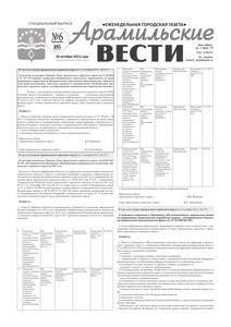 Арамильские вести № 06 (895) от 20 ноября 2013 г.