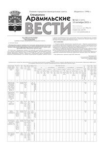 Арамильские вести № 52 (1389) от 13 октября 2021 г.